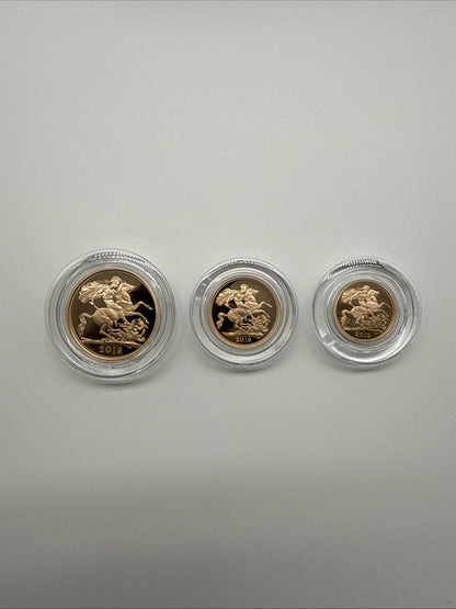 Exclusive Coins 2019 Queen Elizabeth II Premium Three Coin  Proof Set  22k  Only 450 Issued