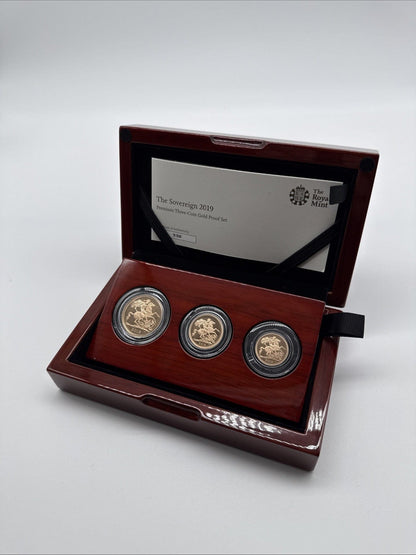 Exclusive Coins 2019 Queen Elizabeth II Premium Three Coin  Proof Set  22k  Only 450 Issued