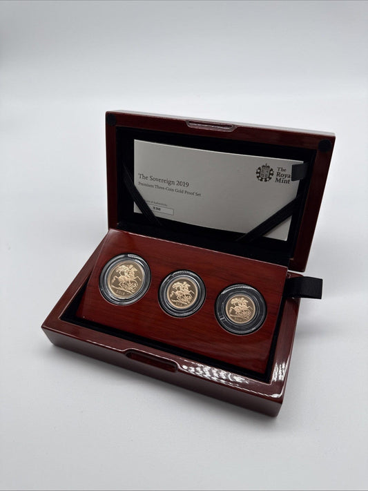 Exclusive Coins 2019 Queen Elizabeth II Premium Three Coin  Proof Set  22k  Only 450 Issued