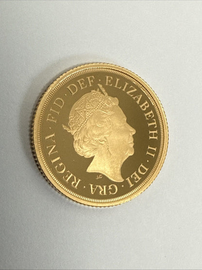 Exclusive Coins 2019 Queen Elizabeth II Proof Full Gold Sovereign  Royal Mint FDC