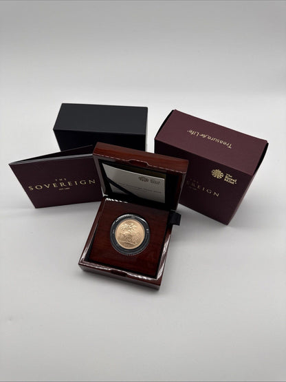 Exclusive Coins 2019 The Five Sovereign Piece Gold Bu Coin 22k Royal Mint Matte Finish