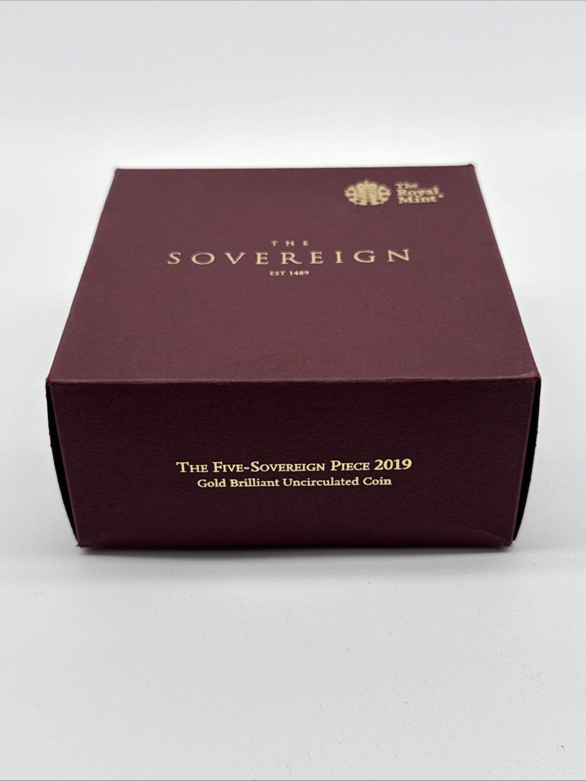 Exclusive Coins 2019 The Five Sovereign Piece Gold Bu Coin 22k Royal Mint Matte Finish