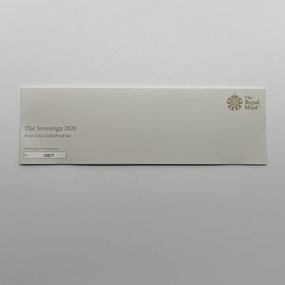 Exclusive Coins 2020 QEII Four Coin Gold Proof Set 200th Anniversary George III  With Cypher