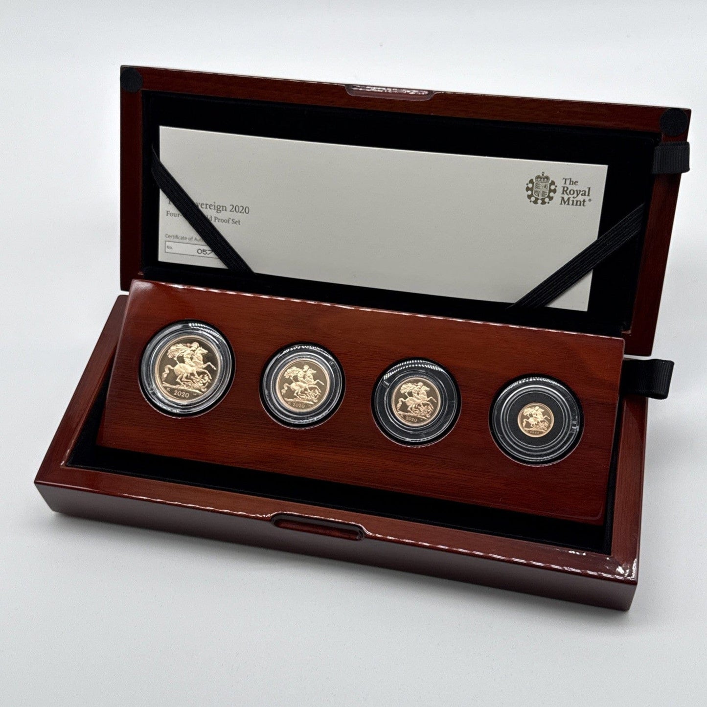 Exclusive Coins 2020 QEII Four Coin Gold Proof Set 200th Anniversary George III  With Cypher