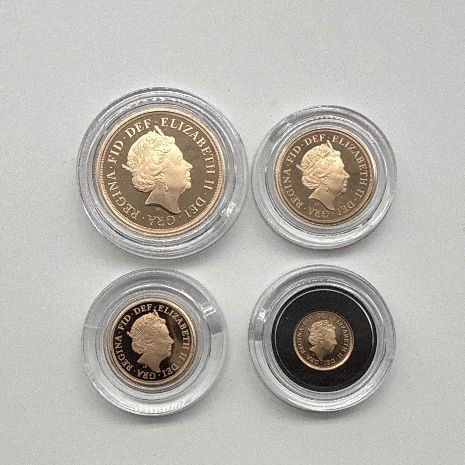 Exclusive Coins 2020 QEII Four Coin Gold Proof Set 200th Anniversary George III  With Cypher