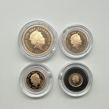 Exclusive Coins 2020 QEII Four Coin Gold Proof Set 200th Anniversary George III  With Cypher