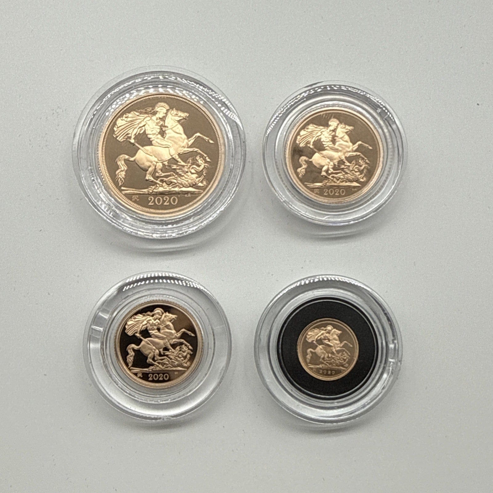 Exclusive Coins 2020 QEII Four Coin Gold Proof Set 200th Anniversary George III  With Cypher