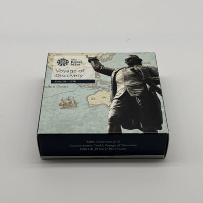 Exclusive Coins 2020 Royal Mint Captain James Cook Silver Proof £2 Two Pounds Coin Boxed & COA