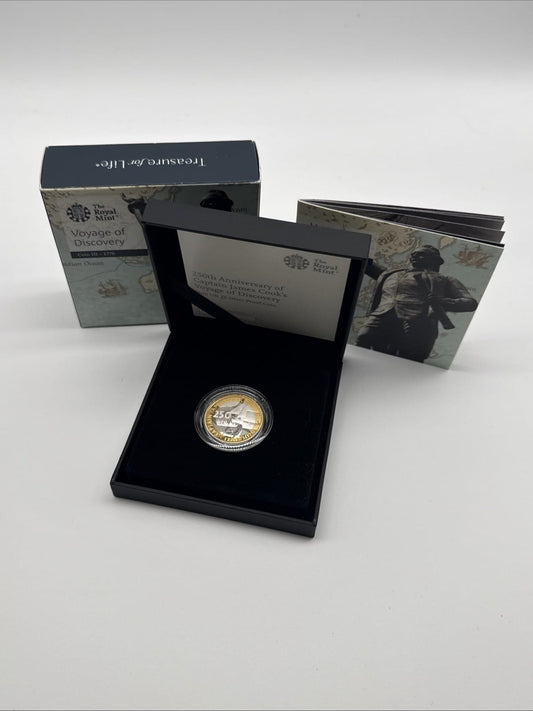 Exclusive Coins 2020 Royal Mint Captain James Cook Silver Proof £2 Two Pounds Coin Boxed & COA