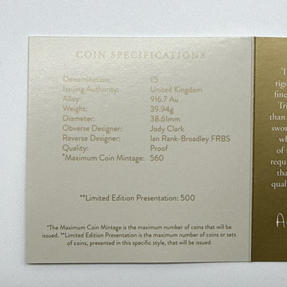 Exclusive Coins 2021 Prince Philip Uk Gold Proof £5 Coin 22k Royal Mint