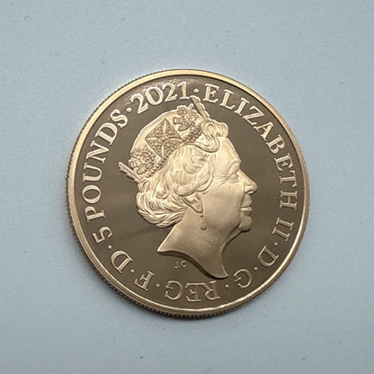 Exclusive Coins 2021 Prince Philip Uk Gold Proof £5 Coin 22k Royal Mint