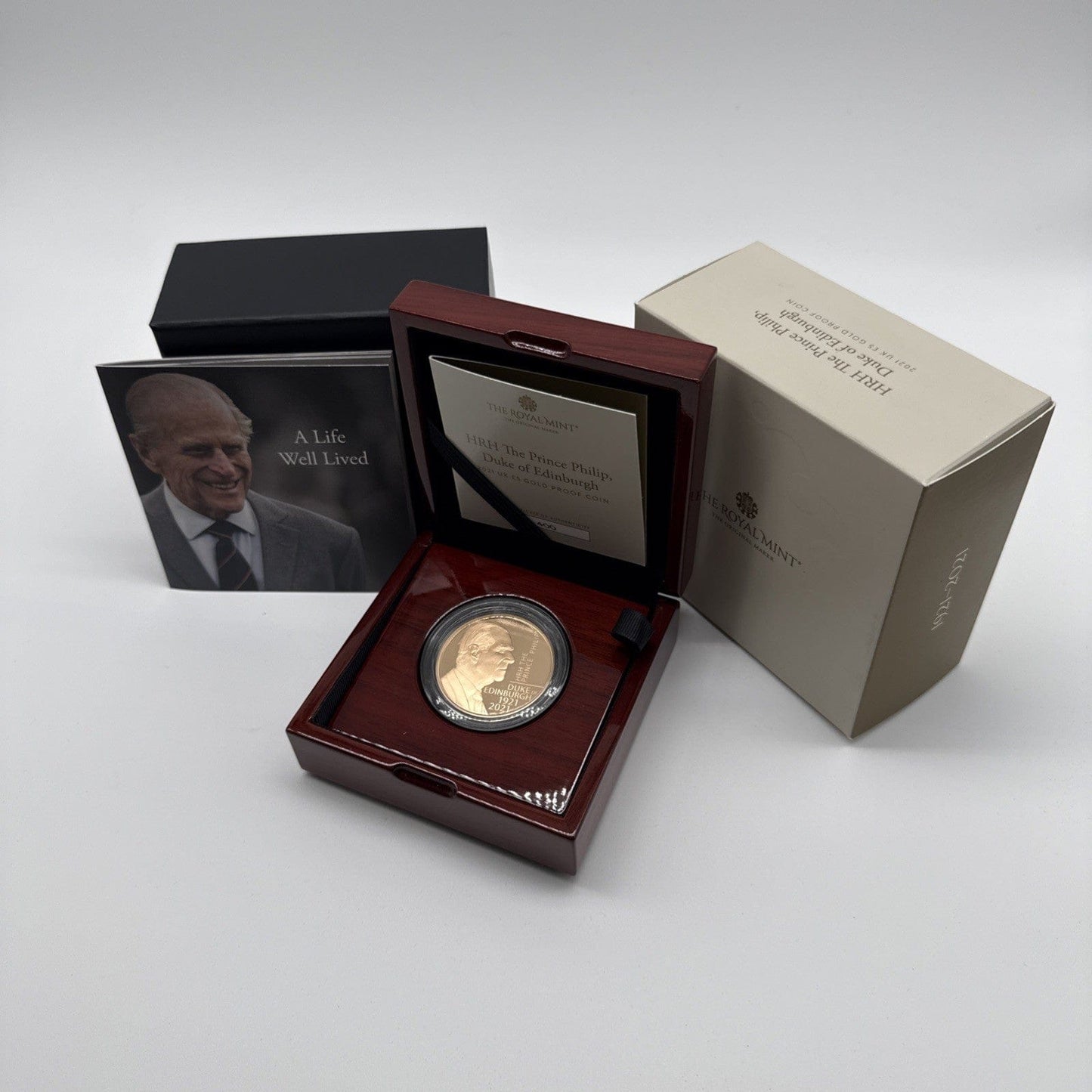 Exclusive Coins 2021 Prince Philip Uk Gold Proof £5 Coin 22k Royal Mint