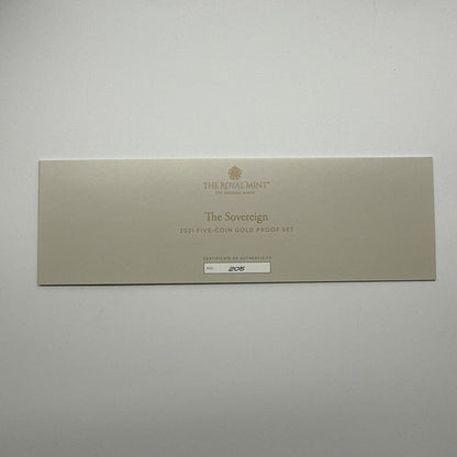 Exclusive Coins 2021 QEII Gold  Proof 5 Coin Set That Commemorates The 95th Birthday