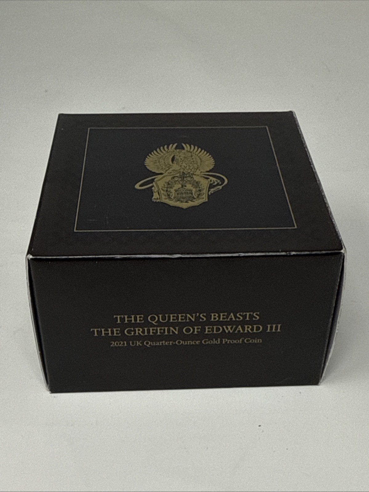 Exclusive Coins 2021 Queens Beast Proof 1/4 Oz The Griffin Of Edward III 24k Coin Royal Mint