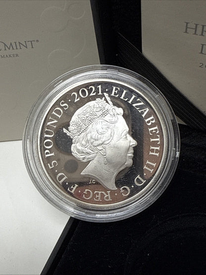 Exclusive Coins 2021 UK £5 Silver Proof Piedfort Coin Prince Phillip