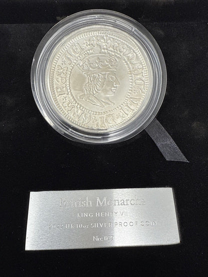 Exclusive Coins 2022 King Henry VII 10oz  Fine Silver Proof Coin Very Low Cert  No 29 Royal Mint