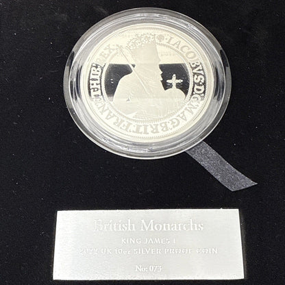 Exclusive Coins 2022 King James I Uk 10oz Silver Proof Coin Royal Mint Low Cert Number