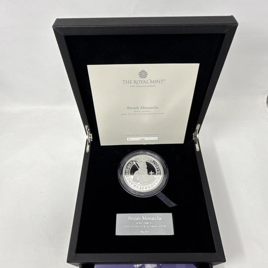 Exclusive Coins 2022 King James I Uk 10oz Silver Proof Coin Royal Mint Low Cert Number