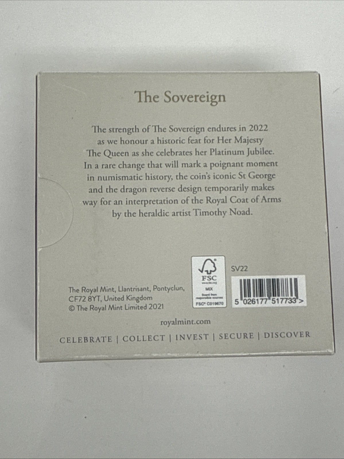 Exclusive Coins 2022 Queen Elizabeth II Gold Proof Full Sovereign Platinum Jubilee Royal Mint