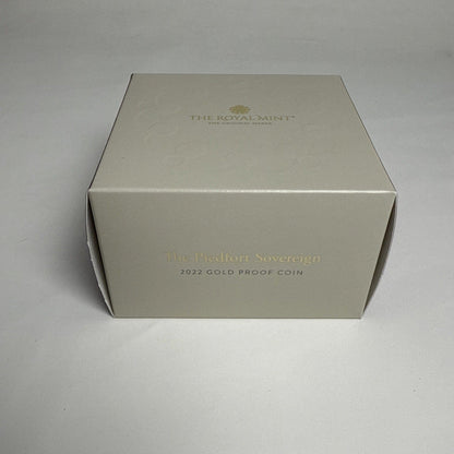 Exclusive Coins 2022 Queen Elizabeth II Platinum Jubilee Piedfort Full Gold Sovereign 15.98g 22k