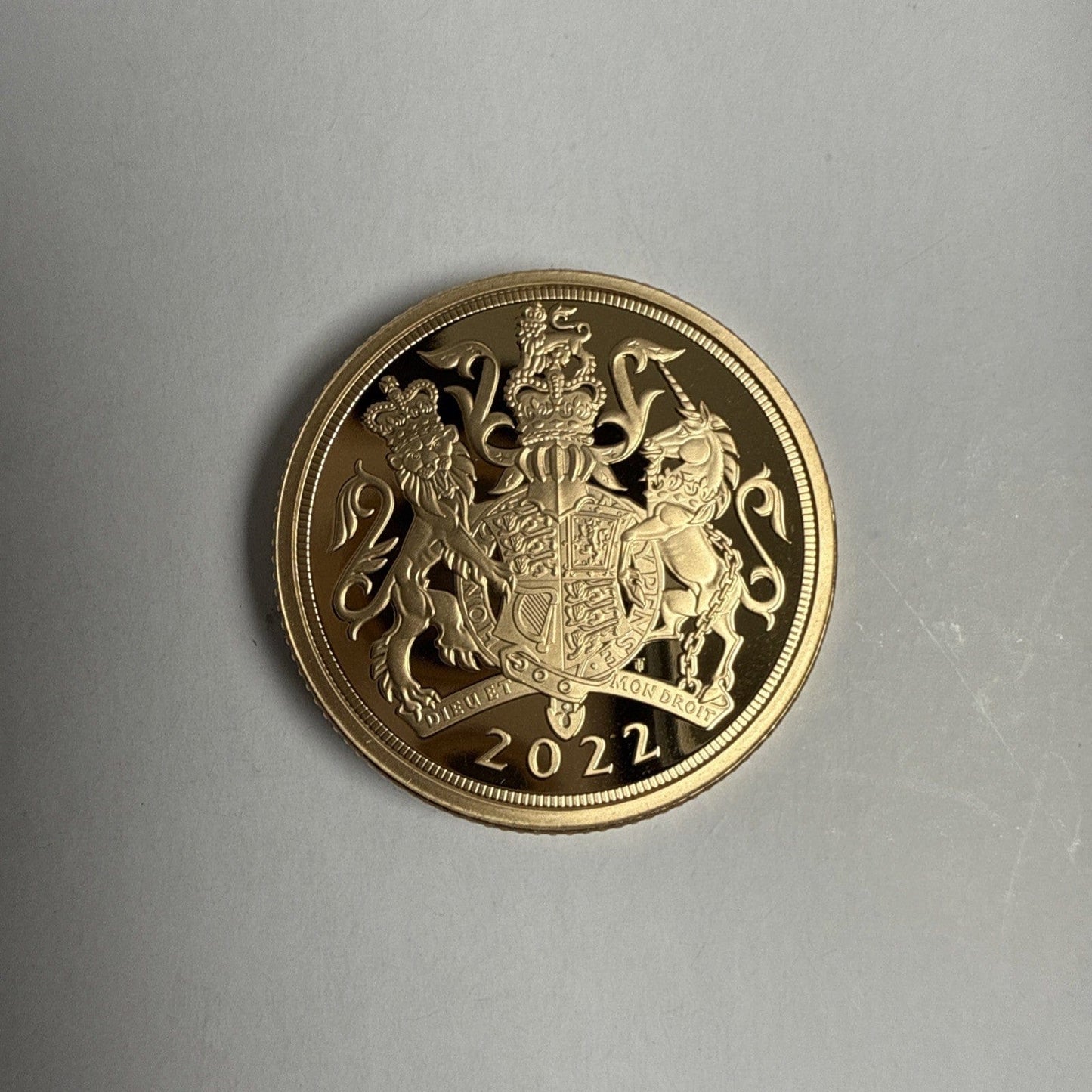 Exclusive Coins 2022 Queen Elizabeth II Platinum Jubilee Piedfort Full Gold Sovereign 15.98g 22k