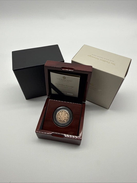 Exclusive Coins 2022 Queen Elizabeth II Platinum Jubilee Piedfort Proof Full Gold  Sovereign