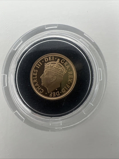 Exclusive Coins 2023 The Coronation Of King Charles Proof Quarter Sovereign
