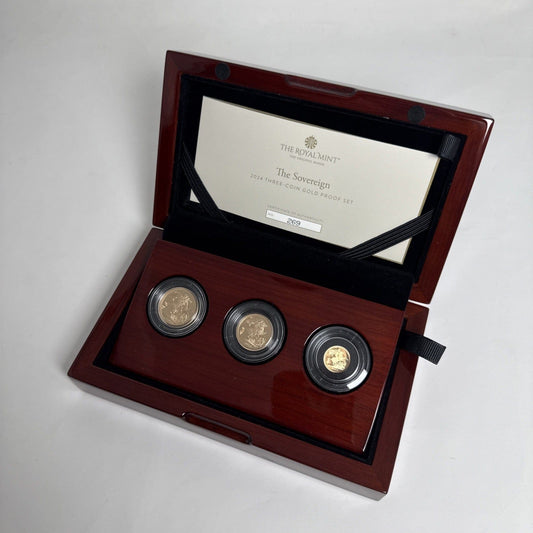 Exclusive Coins 2024 Charles III Three Coin Proof Gold Set Only 650 Set Issued Royal Mint