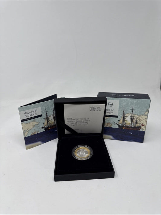 Exclusive Coins 250th Anniversary Of Captain James Cooks Voyage Of Discovery 2019 UK £2 Coin