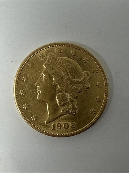 Exclusive Coins Coins 1902 S Coronet Head $20 Dollar Double Eagle Liberty Head 33.44 g 22k
