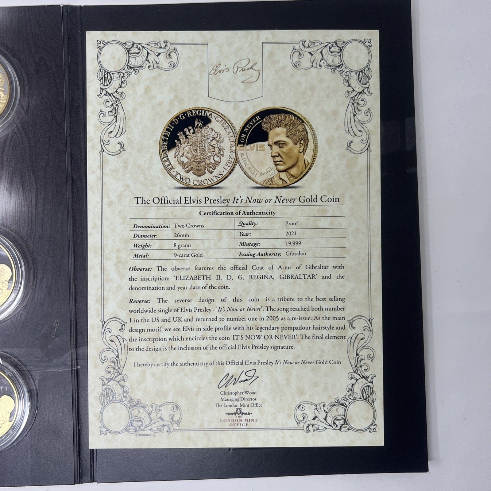 Exclusive Coins Elvis The Official It’s Now Or Never Gold Coin And Silver Set