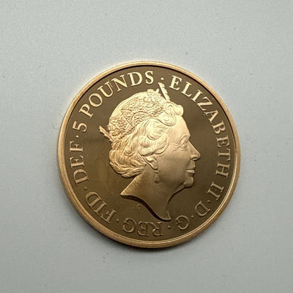Exclusive Coins Queen Elizabeth II 2018 Four Generations Of Royalty Gold Proof £5 Coin 22k