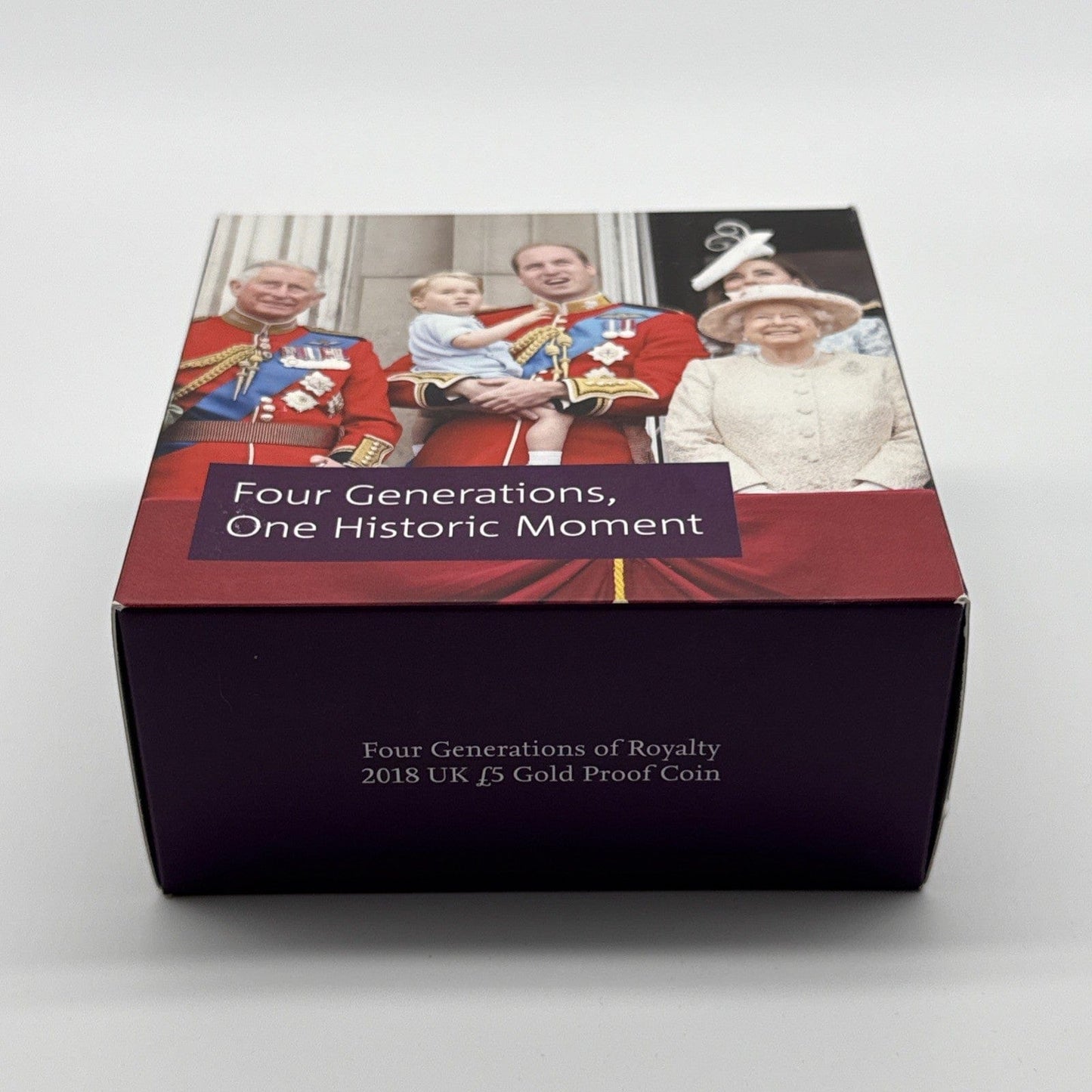 Exclusive Coins Queen Elizabeth II 2018 Four Generations Of Royalty Gold Proof £5 Coin 22k