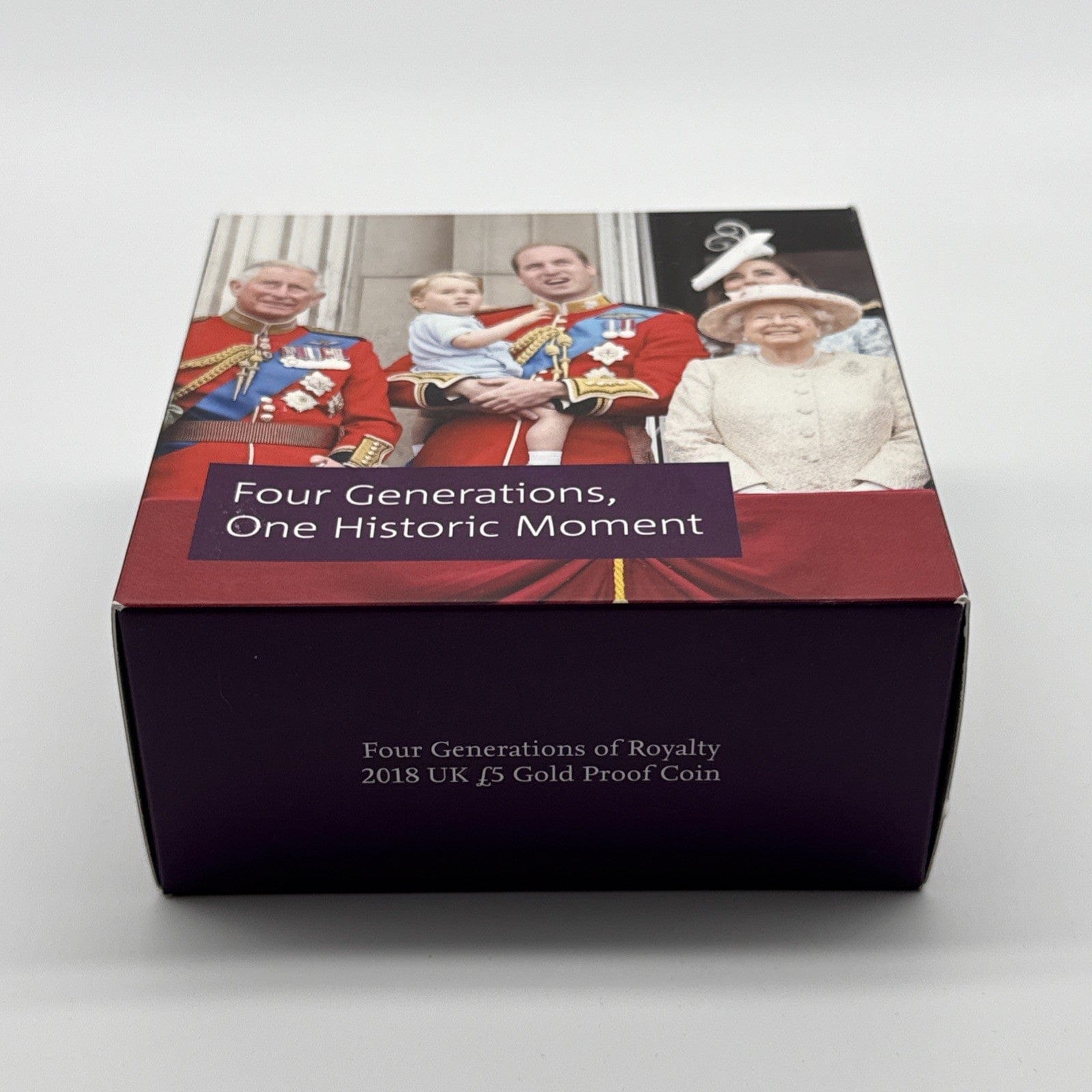 Exclusive Coins Queen Elizabeth II 2018 Four Generations Of Royalty Gold Proof £5 Coin 22k