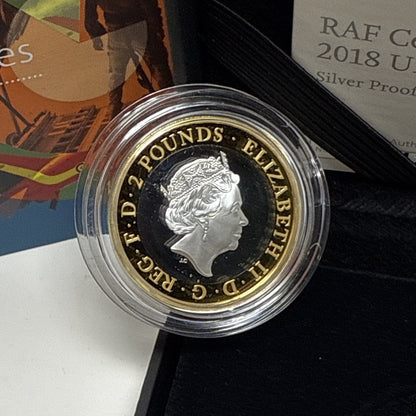 Exclusive Coins RAF centenary Badge 2018 UK £2 Silver Proof Coin