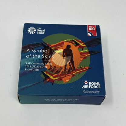 Exclusive Coins RAF centenary Badge 2018 UK £2 Silver Proof Coin
