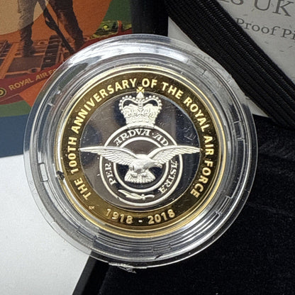 Exclusive Coins RAF Centenary Badge 2018 UK £2 Silver Proof Piedfort Coin