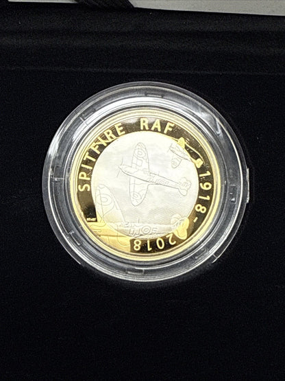 Exclusive Coins RAF centenary Spitfire 2018 UK £2 Coin Piedfort  Proof