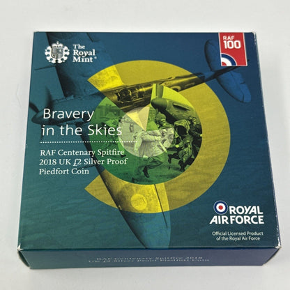 Exclusive Coins RAF centenary Spitfire 2018 UK £2 Coin Piedfort  Proof