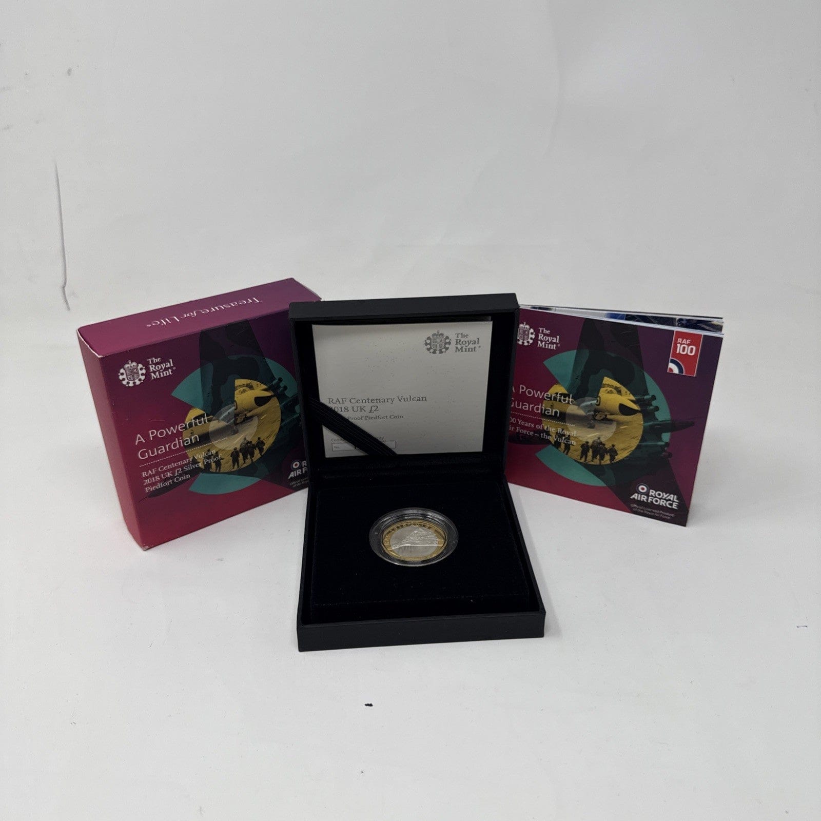 Exclusive Coins RAF centenary Vulcan 2018 UK £2 Silver Proof Piedfort Coin