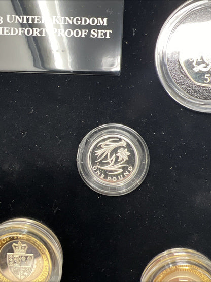 Exclusive Coins The 2013 Uk Silver Piedfort Proof 7  Coin  Collection With Gold Plate