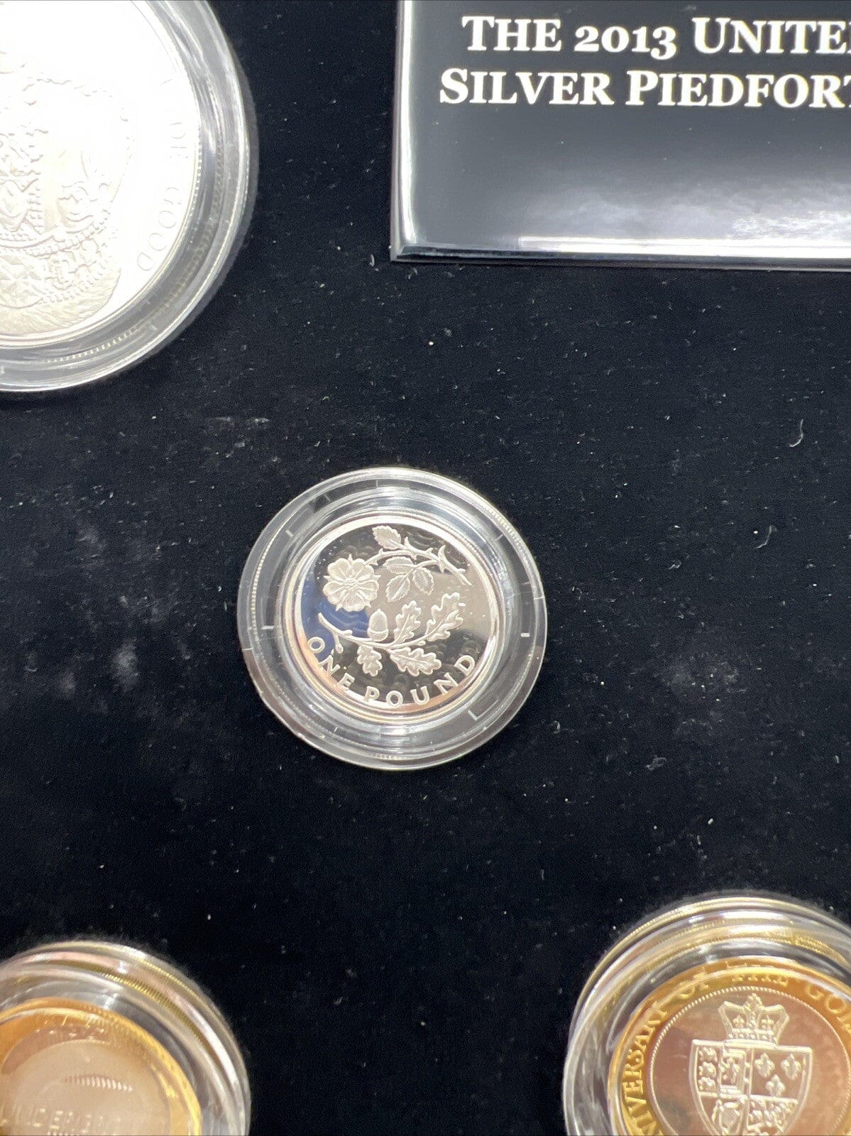 Exclusive Coins The 2013 Uk Silver Piedfort Proof 7  Coin  Collection With Gold Plate