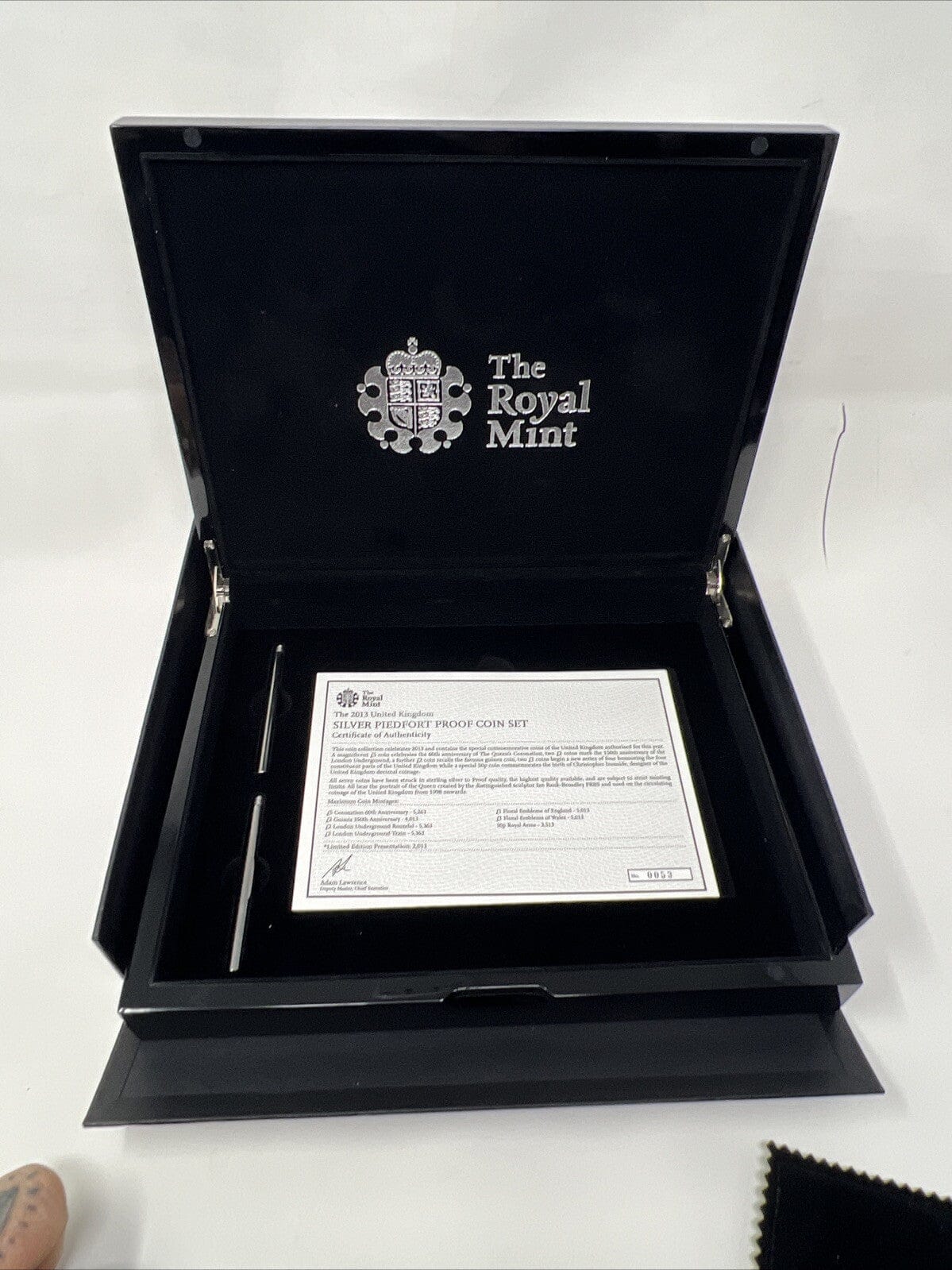 Exclusive Coins The 2013 Uk Silver Piedfort Proof 7  Coin  Collection With Gold Plate