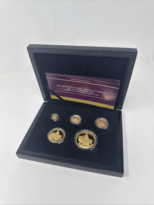 Exclusive Coins The 2019 Queen Victoria 200th Anniversary 24k Proof Set With The Una & the Lion