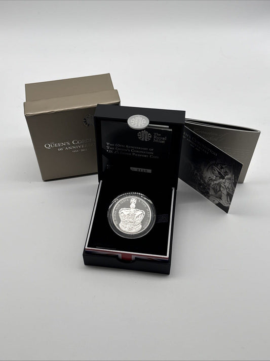 Exclusive Coins The 60th Anniversary Of The Queens Coronation £5 Piedfort Coin Royal Mint