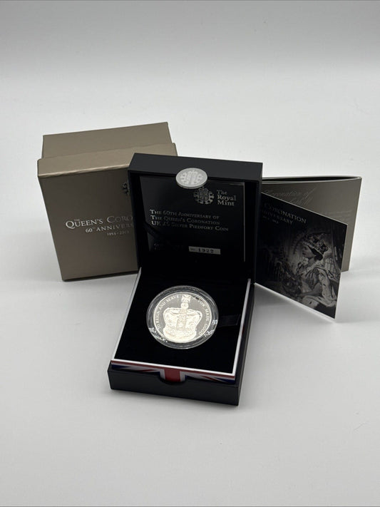 Exclusive Coins The 60th Anniversary Of The Queens Coronation Silver £5 Piedfort Proof Coin