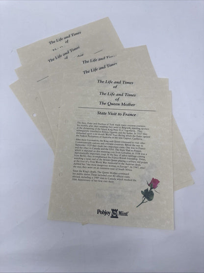 Exclusive Coins The Life & Times Of The Queen Mother 12 Proof Silver Stunning Crowns In The Set