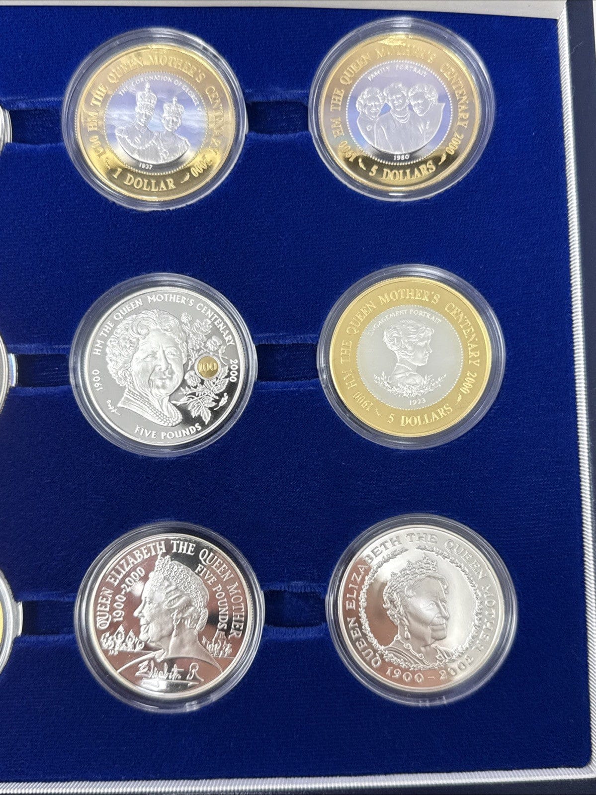 Exclusive Coins The Queen Mother 9.25  Silver Crown Collection 12 Crowns 8 With 24k Plate