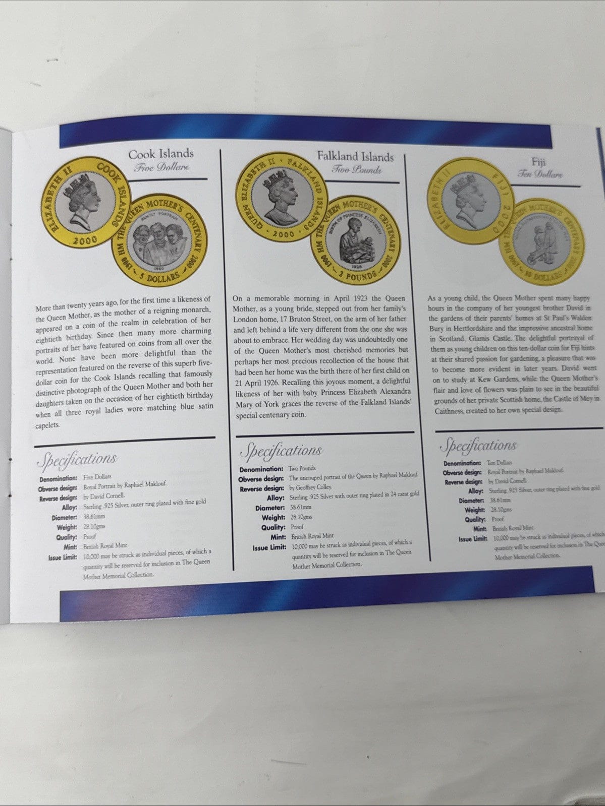 Exclusive Coins The Queen Mother 9.25  Silver Crown Collection 12 Crowns 8 With 24k Plate