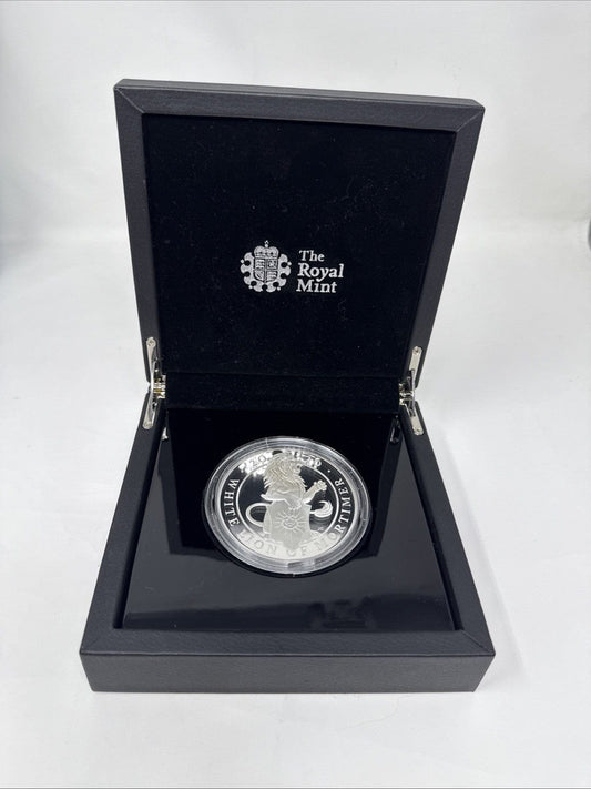 Exclusive Coins The Queens Beast 2020  The White Lion Of Mortimer Silver Proof 5oz Coin